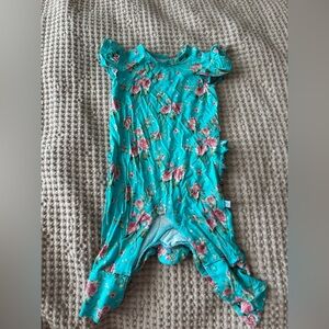 Posh Peanut Eloise ruffled cap sleeve romper